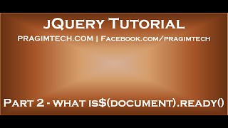 What is $document ready function in jquery