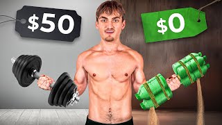 I Built World's Cheapest Gym (DIY Weights)