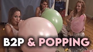 3 Cute Girls B2P \u0026 Popping Balloons.