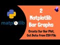 Matplotlib Tutorial | Bar Graphs ,Create Our Bar Plot ,Get Data From CSV File (Tutorial 2))