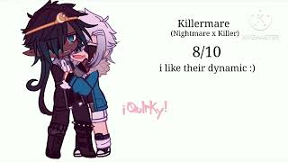 Qulrky rates Nightmate ships || read desc.