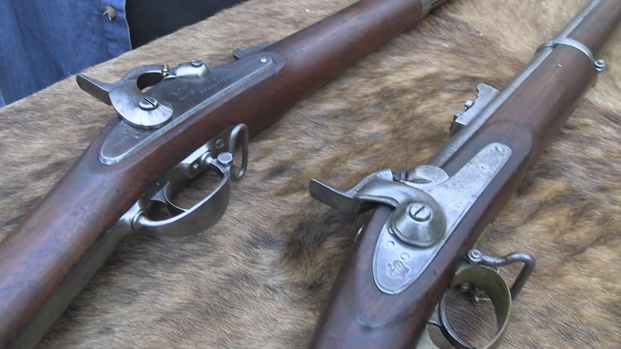 Civil War Rifles: 1861 Springfield Vs P53 Enfield. - YouTube