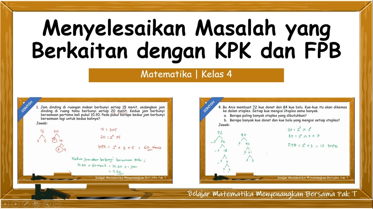 Menyelesaikan Soal Cerita KPK Dan FPB | Matematika Kelas 4 - YouTube