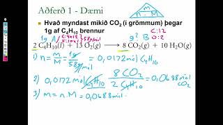 EFN 3.6 Efnahlutföll, aðferð 1