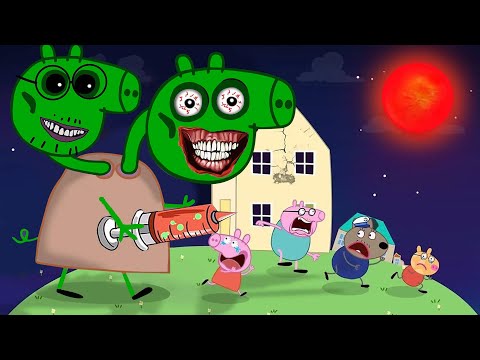 Zombie Apocalypse, Peppa Pig Escape From Zombie from The Window Peppa Pig Funny Animation