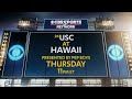 usc at hawaii promo cbs sports