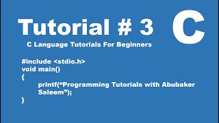 Ho to add Comments in C program | Tutorial # 3