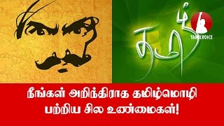 நீங்கள் அறிந்திராத தமிழ்மொழி பற்றிய சில உண்மைகள்! - Tamil Voice