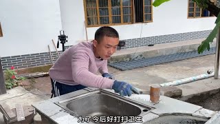 一直想要一个室外柴火灶台，终于可以在自家凉亭做美食了