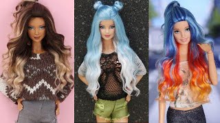 Stunning Barbie Makeover Transformations 😱 Doll Hairstyles Tutorial ❤️ Repainting Barbie Doll