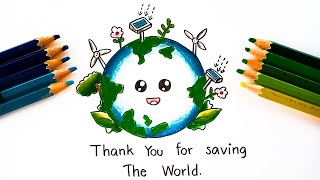 World Enviroment Day Drawing  Save Enviroment drawing.  วาดรูปวันสิ่งแวดล้อมโลก 2023