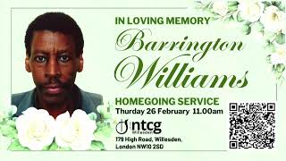 Homegoing Service of Barrington Williams