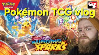 ÅPNER SURGING SPARKS PRERELEASE (Build & Battle) ! Pokémonkort vlog #5