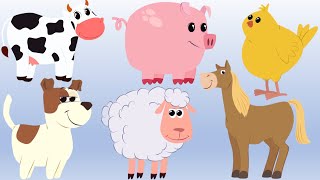🐶🐷🐄🐮 El Sonido de los Animales - Canción Infantil - Aprende Los Animales - Animación Para Niñ@s