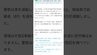 10/26 18時大分県中津市蛎瀬　県道信号無し67歳男性渡っていた。67歳銅城真弓軽自動車意識不明重体