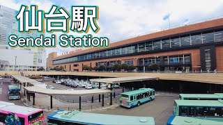 宮城県 仙台駅周辺を歩く　Stroll around Sendai Station, Miyagi Prefecture  2023.2.6