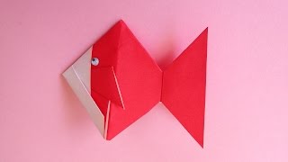 Origami goldfish instructions 折り紙の金魚 簡単な折り方