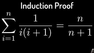 Principle of Mathematical Induction sum(1/(i(i + 1)), i = 1,..., n) = n/(n + 1)