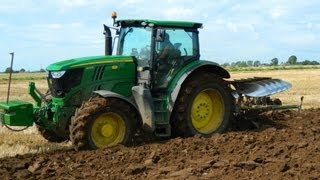 John Deere 6170R Ploughing