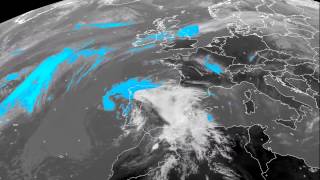 Europe percipation/clouds timelapse 15-04-2015