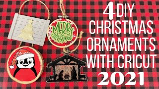 4 Personalized Christmas Ornament Ideas with Cricut | DIY Christmas Ornaments