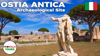Ostia Antica - Ancient Roman Ruins -  4K Walking Tour 60fps with Captions