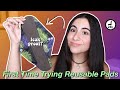 Testing REUSABLE PADS for the FIRST TIME! (pros + cons, 24 hour test) | Just Sharon