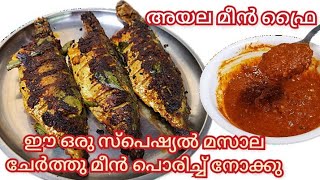 Fish Fry Recipe | സ്പെഷ്യൽ മസാല ചേർത്തു മീന്‍ പൊരിച്ചത് | Spicy Fish Fry | Ayala Fry | Mackerel Fry