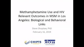 February 21, 2019: Steven Shoptaw Methamphetamine and MSM