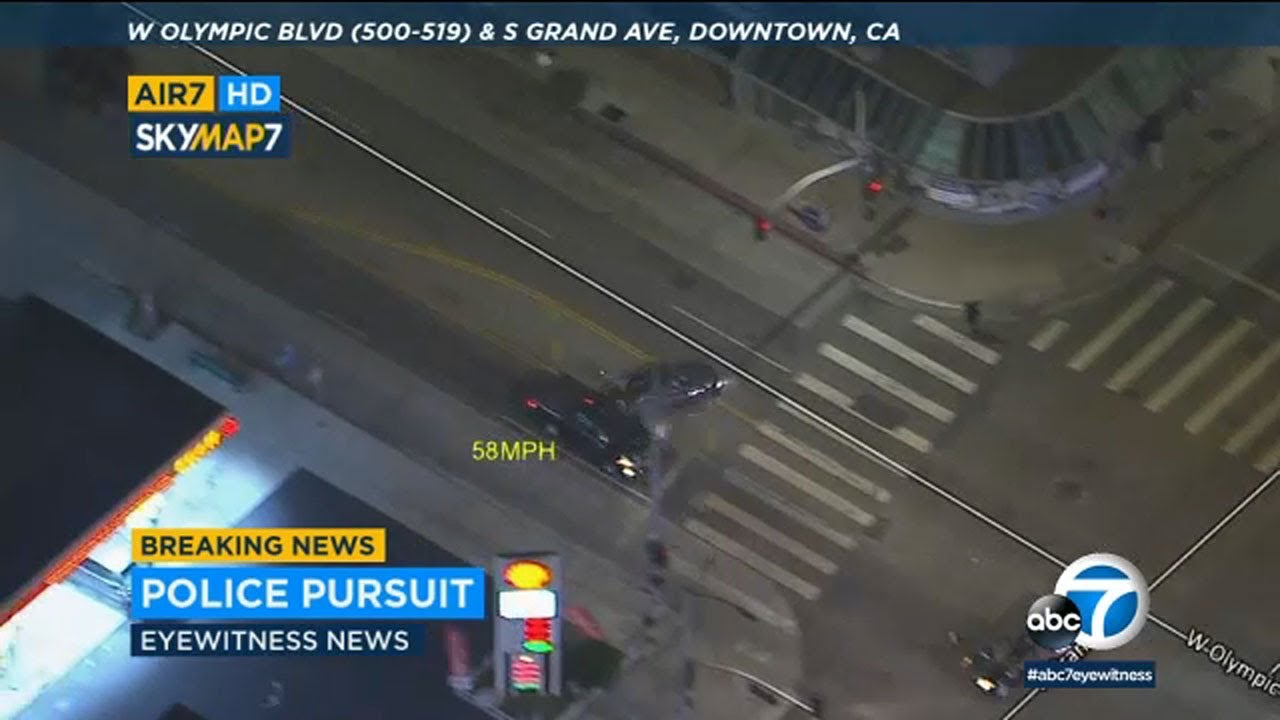 CHASE: High-speed Pursuit Ends In Violent Crash In Downtown LA - YouTube