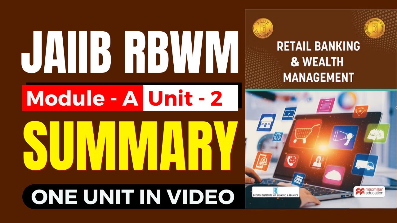 JAIIB RBWM Module A Unit 2 | JAIIB RBWM Summary | JAIIB Retail Banking ...