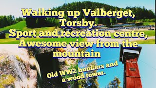 Walking up Valberget in Torsby, Sweden. Sport and recreation centre with an awesome view.