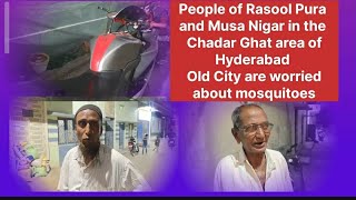 Rasool Pura and Musa Nigar in the Chadar Ghat area of ​​ Old City are worried about mosquitoes