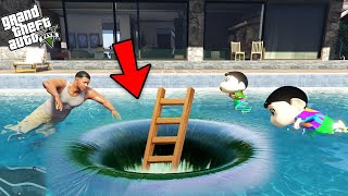 GTA 5 : Franklin Made Secret Room Under Franklin's Pool Inside Franklin House in GTA 5!(GTA 5 mods)