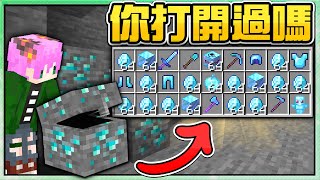 【Minecraft】禾卯－你知道嗎？不用再挖掉鑽石了😱麥塊所有礦物都變箱子！直接開啟礦物的內部空間偷拿資源！！！【我的世界】