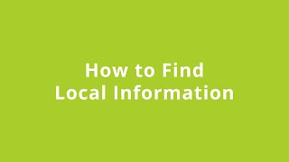 How to Find Local Information and Help - February 18, 2025