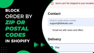 How to Block Shopify Orders by Zip or Postal Codes | Cart Lock App Tutorial