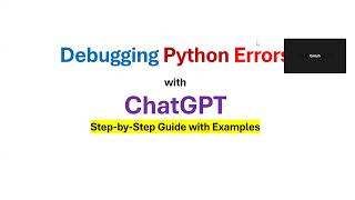 Fixing Python Code Errors Using ChatGPT