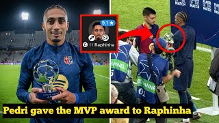 Pedri gave the MVP award to Raphinha | Barcelona Vs Young Boys 5-1 | Champions League