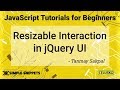 Resizable Interaction in JQuery UI  2019