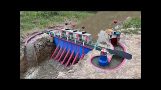Build mini hydropower on a small stream with a powerful unit