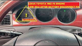 Lexus ES300 Low Idle Fix - Idle Relearn 1MZ-FE Toyota