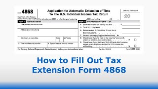 How To File Form 4868 for a Tax Extension? | Tax Info from IRS.com