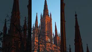 #beautiful #church with #red #bricks at #evening #sunlight #bells are ringing