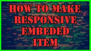 How to Make an Iframe or an Embeded Item or Video Responsive Using Bootstrap - Bootstrap Tutorial