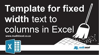Text to columns fixed width Excel template (formula based)