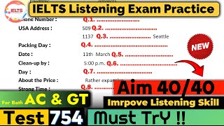 IELTS Listening Practice Test 2025 with Answers | Exam - 754 | IELTS LISTENING