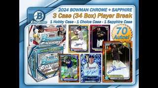 2024 Bowman Chrome + SAPPHIRE 3 Case (34 Box) PLAYER Break #8 eBay 01/15/25