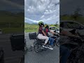 perritos se roban la atención en carretera 🫣 shortsvideo biker dog