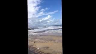 Lora Christelle Lim - Newcastle beach looks frothy after the huge Thunderstorms